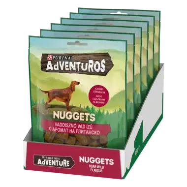 PURINA® ADVENTUROS ® Nuggets Лакомства за кучета в зряла възраст, Глиганско, 90g