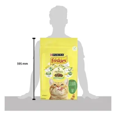 PURINA®FRISKIES® за котки в зряла възраст,Заек ,Пиле и Зеленчуци, суха храна, 10kg